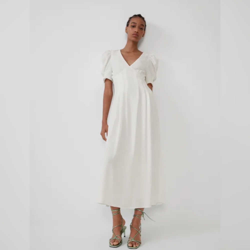 Zara Voluminous Textured Weave Dress
